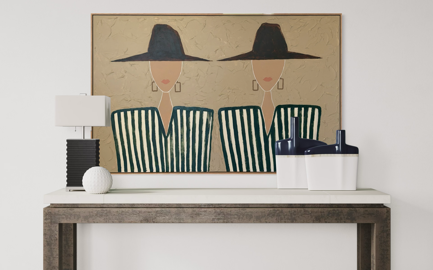 Textured Figures in Hats